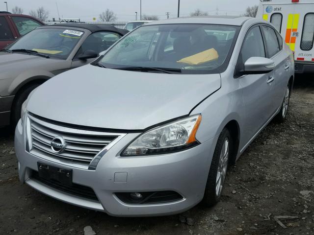 3N1AB7AP7EY206189 - 2014 NISSAN SENTRA S SILVER photo 2