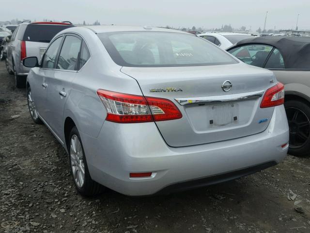 3N1AB7AP7EY206189 - 2014 NISSAN SENTRA S SILVER photo 3