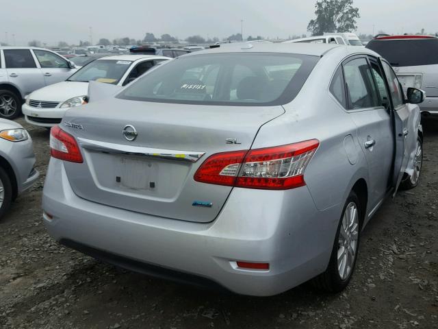 3N1AB7AP7EY206189 - 2014 NISSAN SENTRA S SILVER photo 4