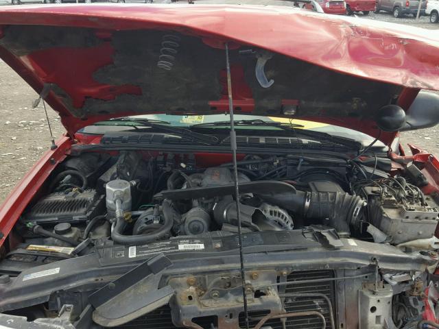 1GNDT13W2S2133999 - 1995 CHEVROLET BLAZER RED photo 7