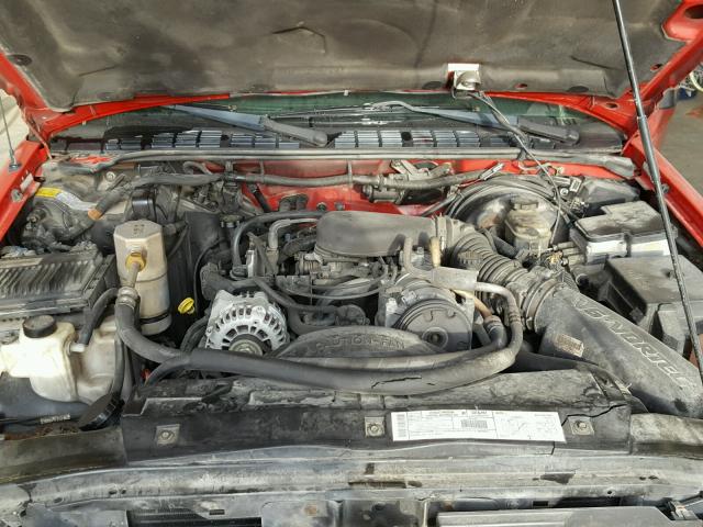 1GNDT13W9Y2344349 - 2000 CHEVROLET BLAZER RED photo 7