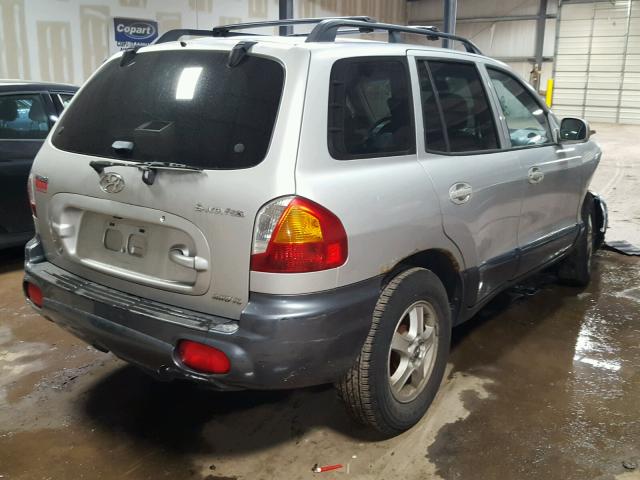 KM8SC83DX1U135098 - 2001 HYUNDAI SANTA FE G SILVER photo 4