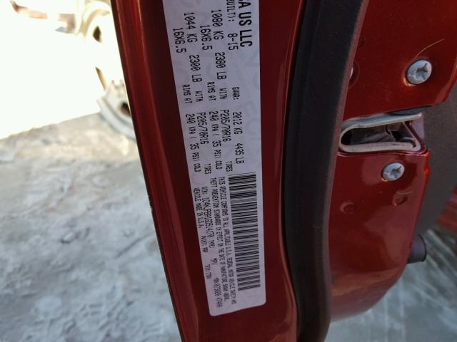 1C4NJPBA1GD514170 - 2016 JEEP PATRIOT SP RED photo 10