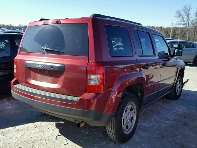 1C4NJPBA1GD514170 - 2016 JEEP PATRIOT SP RED photo 4