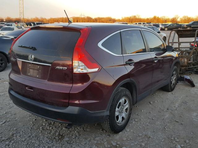 5J6RM4H35EL036543 - 2014 HONDA CR-V LX RED photo 4