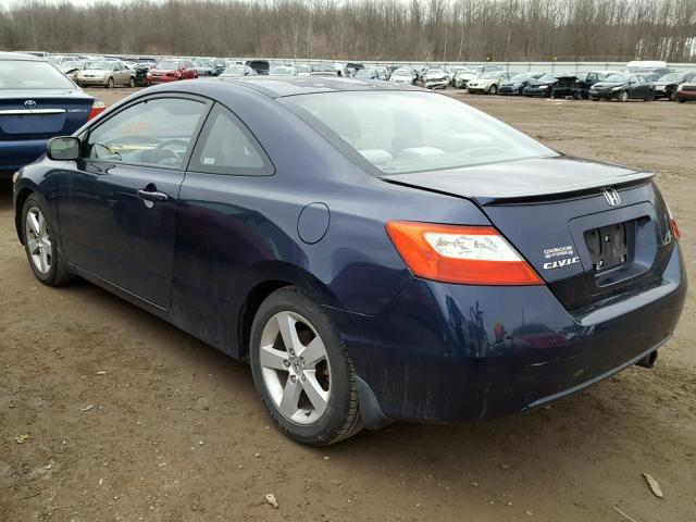 2HGFG12857H534763 - 2007 HONDA CIVIC EX ლურჯი ფოტო 3