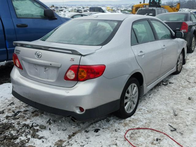 1NXBU4EE8AZ375469 - 2010 TOYOTA COROLLA BA SILVER photo 4