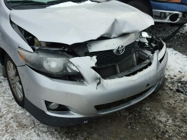 1NXBU4EE8AZ375469 - 2010 TOYOTA COROLLA BA SILVER photo 9