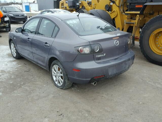 JM1BK32F181154132 - 2008 MAZDA 3 I GRAY photo 3