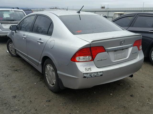 JHMFA36249S018969 - 2009 HONDA CIVIC HYBR SILVER photo 3