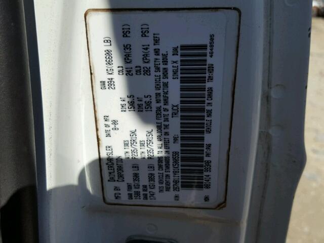 2B7HB11Y81K500558 - 2001 DODGE RAM VAN B1 WHITE photo 10