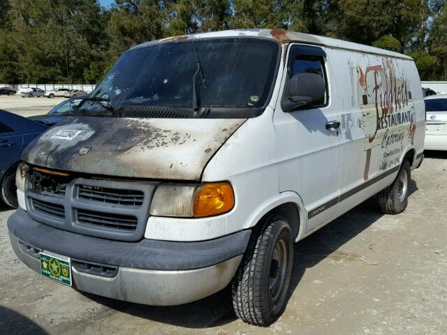 2B7HB11Y81K500558 - 2001 DODGE RAM VAN B1 WHITE photo 2