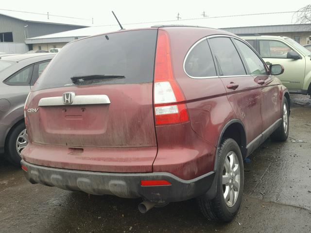 JHLRE487X8C056493 - 2008 HONDA CR-V EXL BURGUNDY photo 4