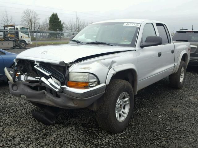 1D7HG48N83S217252 - 2003 DODGE DAKOTA QUA SILVER photo 2