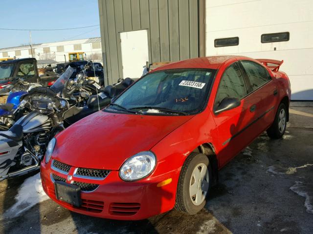 1B3ES26C93D137076 - 2003 DODGE NEON SE RED photo 2