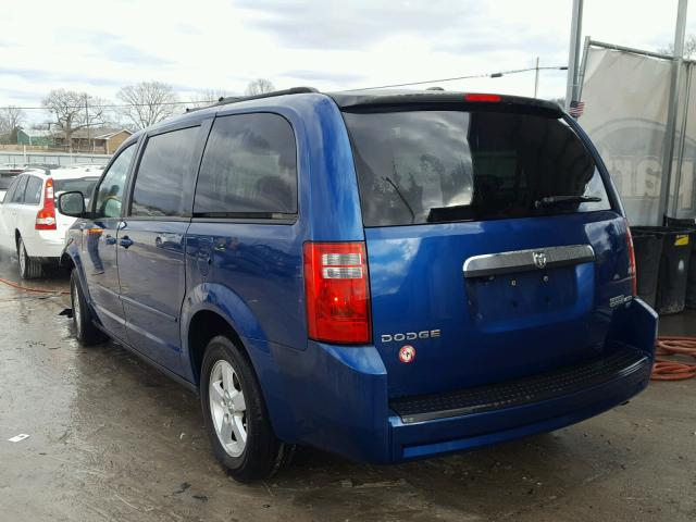 2D4RN3D16AR455362 - 2010 DODGE GRAND CARA BLUE photo 3