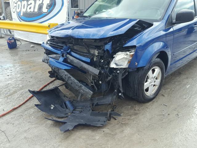 2D4RN3D16AR455362 - 2010 DODGE GRAND CARA BLUE photo 9