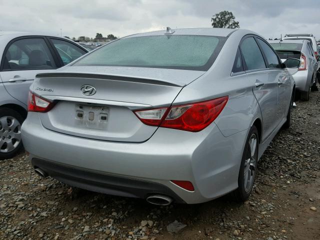 5NPEC4AC4EH878800 - 2014 HYUNDAI SONATA SE SILVER photo 4