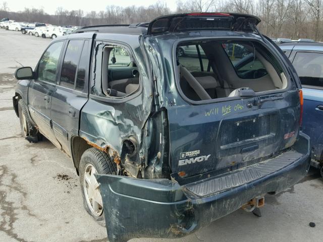 1GKDT13S322520510 - 2002 GMC ENVOY GREEN photo 3