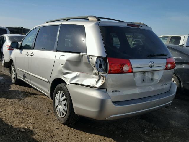 5TDZA23C86S548355 - 2006 TOYOTA SIENNA CE SILVER photo 3