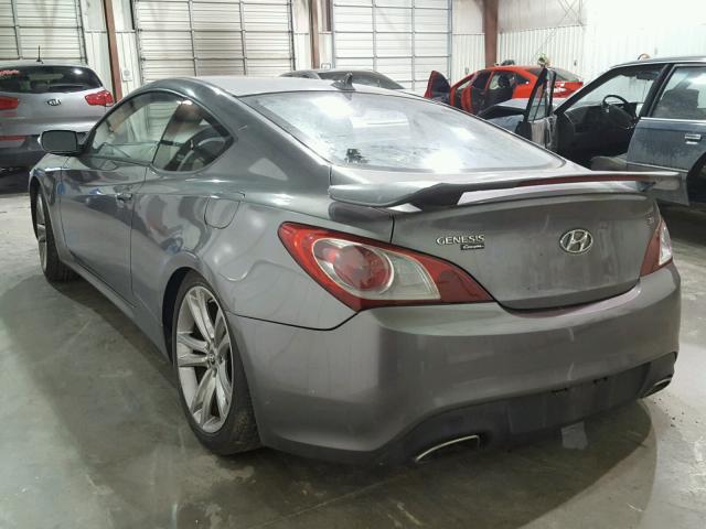 KMHHU6KH2AU012993 - 2010 HYUNDAI GENESIS CO GRAY photo 3