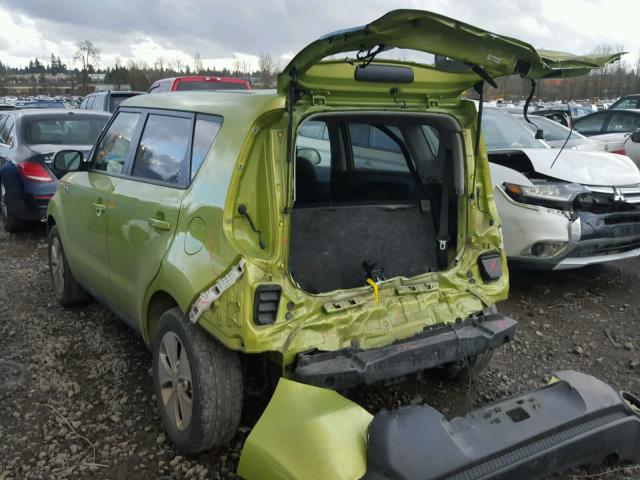 KNDJN2A27F7754899 - 2015 KIA SOUL GREEN photo 3