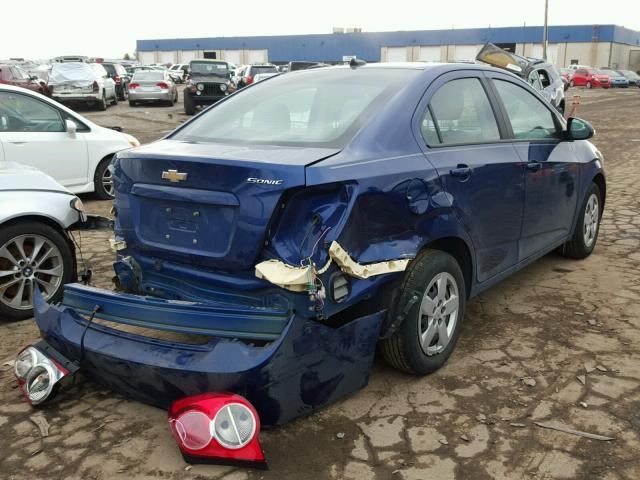 1G1JA5SH5E4128146 - 2014 CHEVROLET SONIC LS BLUE photo 4