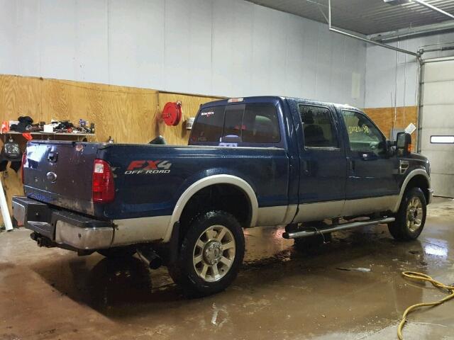 1FTWW3BR1AEA31297 - 2010 FORD F350 SUPER BLUE photo 4