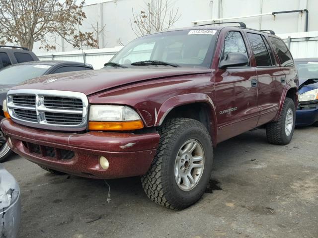 1B4HS28Z51F633181 - 2001 DODGE DURANGO MAROON photo 2