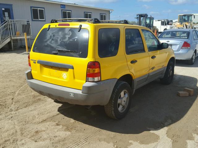 1FMYU03111KA14275 - 2001 FORD ESCAPE XLT YELLOW photo 4