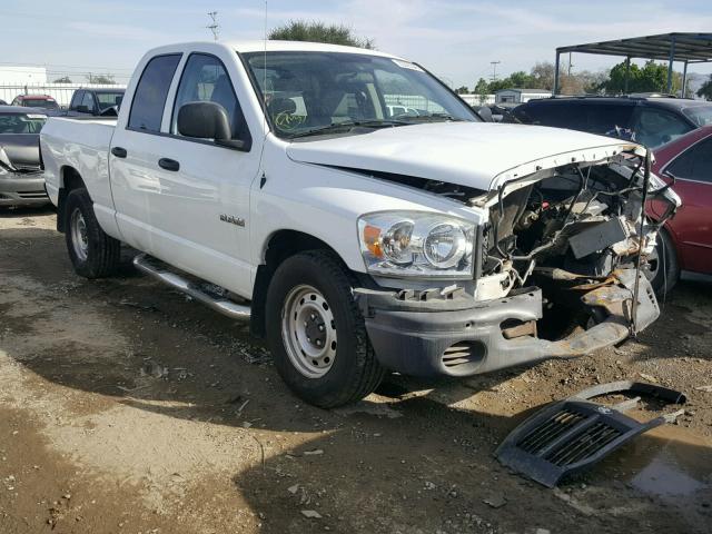 1D7HA18K08J111655 - 2008 DODGE RAM 1500 S WHITE photo 1