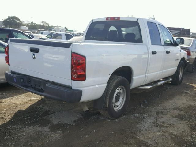 1D7HA18K08J111655 - 2008 DODGE RAM 1500 S WHITE photo 4