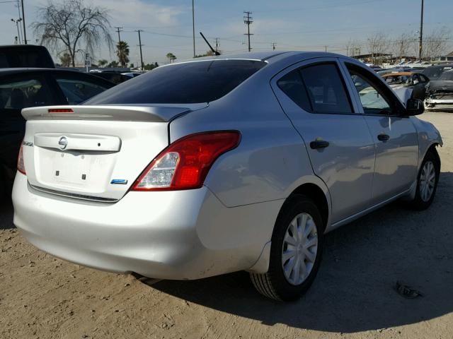 3N1CN7AP4EL833803 - 2014 NISSAN VERSA S SILVER photo 4