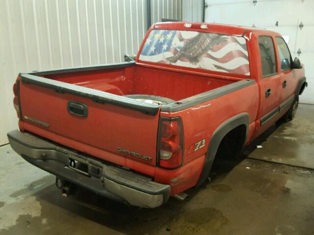 2GCEK13T551197058 - 2005 CHEVROLET SILVERADO RED photo 4