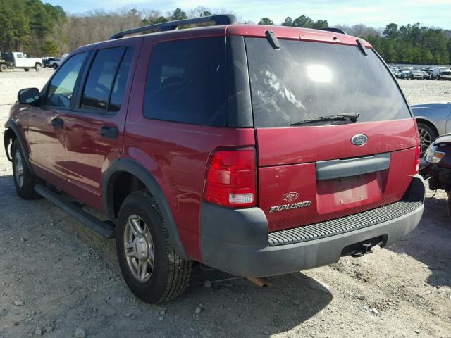 1FMZU62K73UA52487 - 2003 FORD EXPLORER X BURGUNDY photo 3