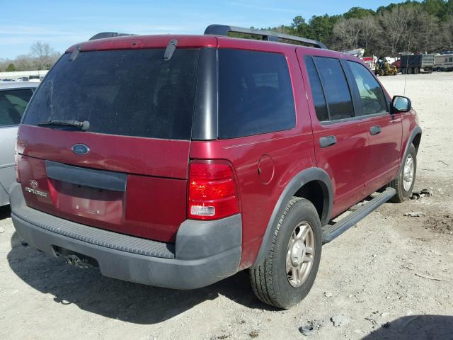 1FMZU62K73UA52487 - 2003 FORD EXPLORER X BURGUNDY photo 4