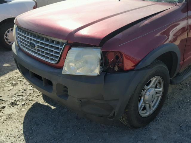 1FMZU62K73UA52487 - 2003 FORD EXPLORER X BURGUNDY photo 9