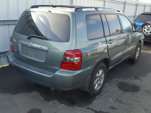 JTEDP21AX50079132 - 2005 TOYOTA HIGHLANDER GREEN photo 4