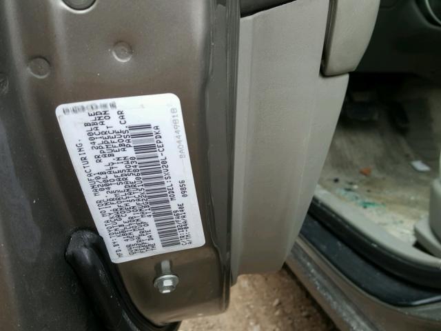 4T1BG22K51U068430 - 2001 TOYOTA CAMRY CE GRAY photo 10