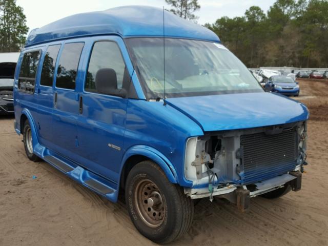 1GBFG15R211241464 - 2001 CHEVROLET EXPRESS G1 BLUE photo 1