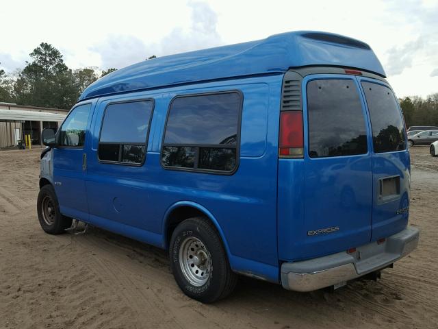 1GBFG15R211241464 - 2001 CHEVROLET EXPRESS G1 BLUE photo 3