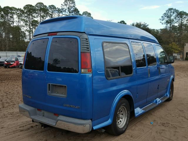 1GBFG15R211241464 - 2001 CHEVROLET EXPRESS G1 BLUE photo 4