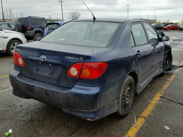 1NXBR32E24Z318138 - 2004 TOYOTA COROLLA CE BLUE photo 4