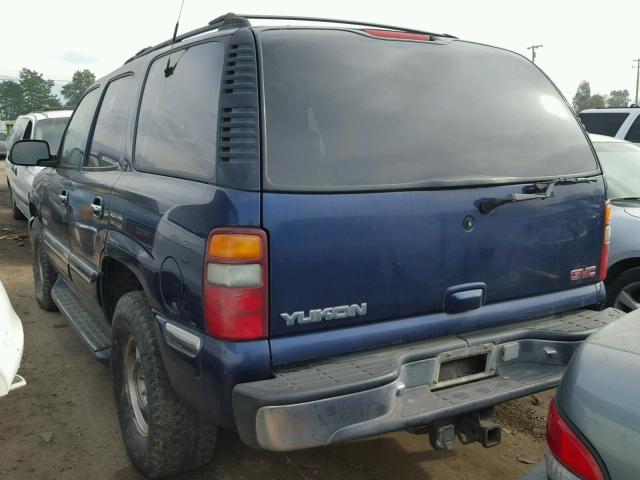 1GKEK13T31J177315 - 2001 GMC YUKON BLUE photo 3