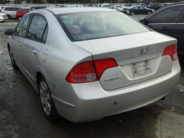 1HGFA16576L006550 - 2006 HONDA CIVIC LX SILVER photo 3