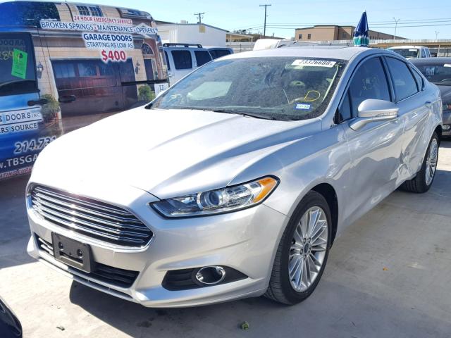 3FA6P0HD6GR113450 - 2016 FORD FUSION SE SILVER photo 2