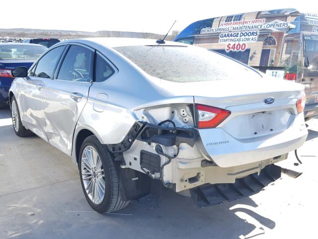 3FA6P0HD6GR113450 - 2016 FORD FUSION SE SILVER photo 3