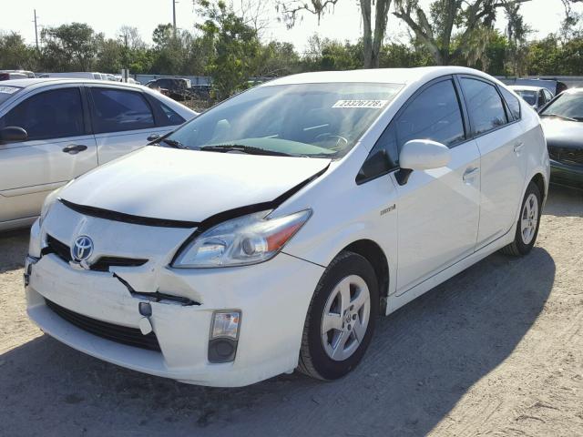 JTDKN3DU5B0293440 - 2011 TOYOTA PRIUS WHITE photo 2