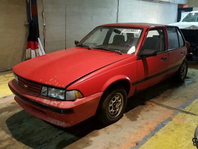 1G1JC54GXLJ148776 - 1990 CHEVROLET CAVALIER/V RED photo 2