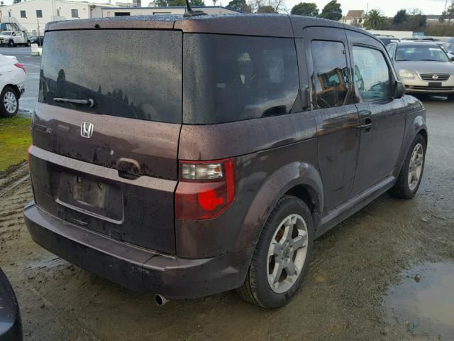 5J6YH18957L004990 - 2007 HONDA ELEMENT SC BROWN photo 4